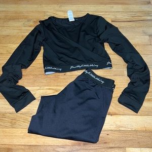 PLT Cropped Long Sleeve & Pants Set